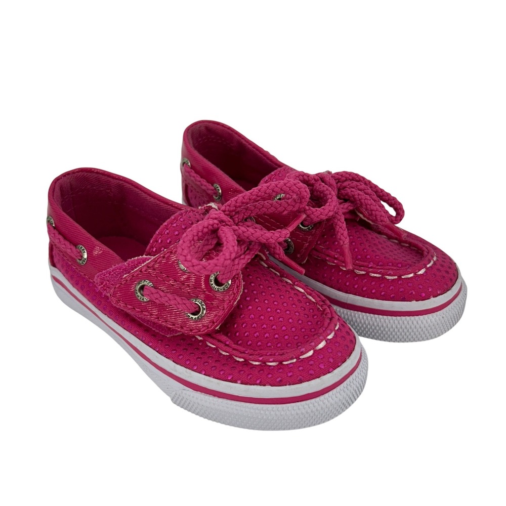 Sperry Shoes Toddler Girls Size 6 Bahama Jr‎ Pink Dot Boat Preppy Sneaker Style